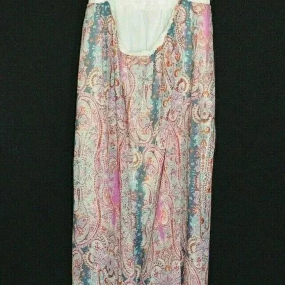 Trixxi Beige Lace Pink Floral Maxi Summer Dress - Picture 4 of 8